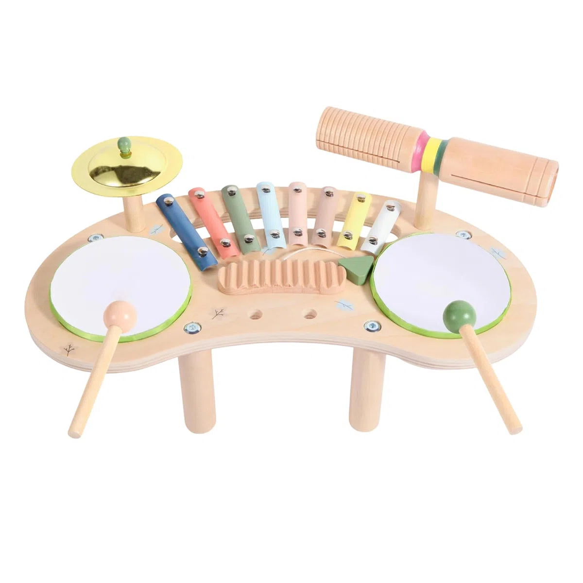 Batterie Enfant 7-en-1 Xylophone Enfant bois