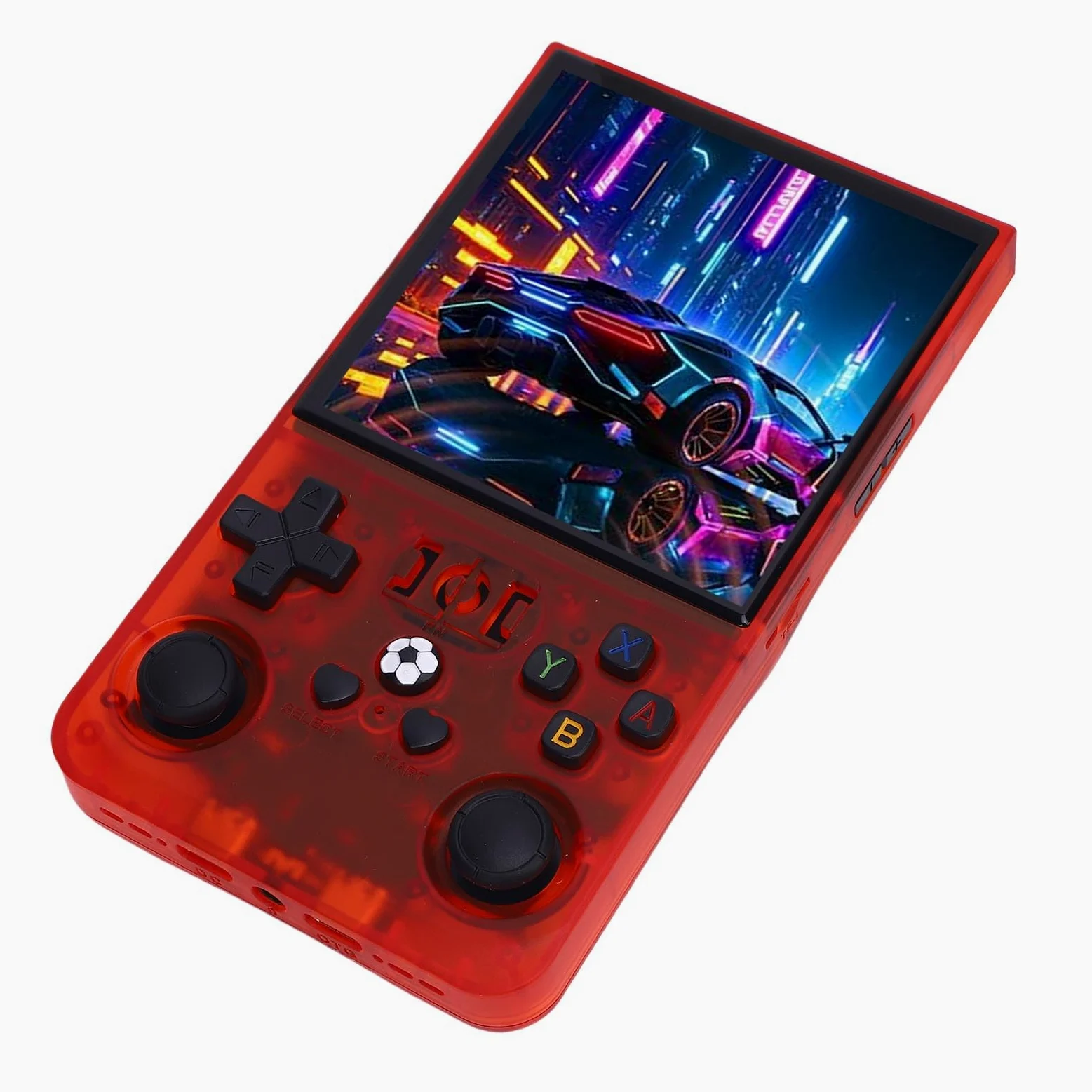 Ejoyous Console de Jeu Portable ABS Console de Jeu Vidéo Portable 4 Pouces 720 X 720 Système 4000 MAh Double Joysticks USB C pour Les Fans de Jeux Rétro de Voyage (64G)