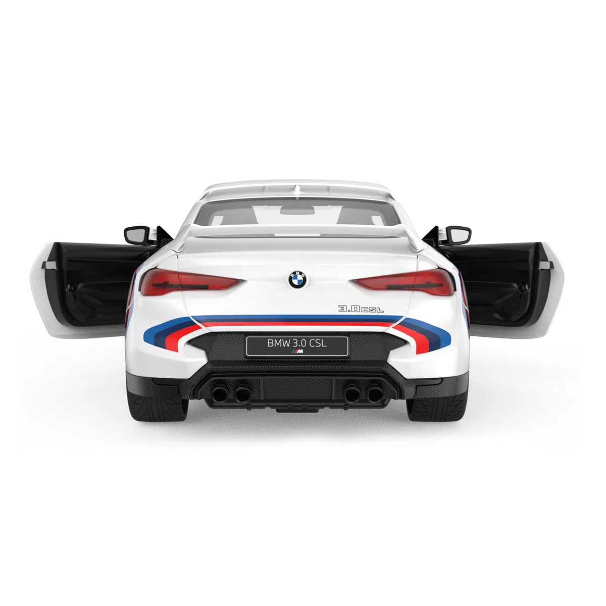 JAMARA BMW 3.0 CSL 1:14 Porte Manuelle Blanche 2,4 GHz – Licence Officielle, intérieur détaillé, Peinture fidèle à l'original, Pare-Brise Transparent, lumière LED, Voiture RC