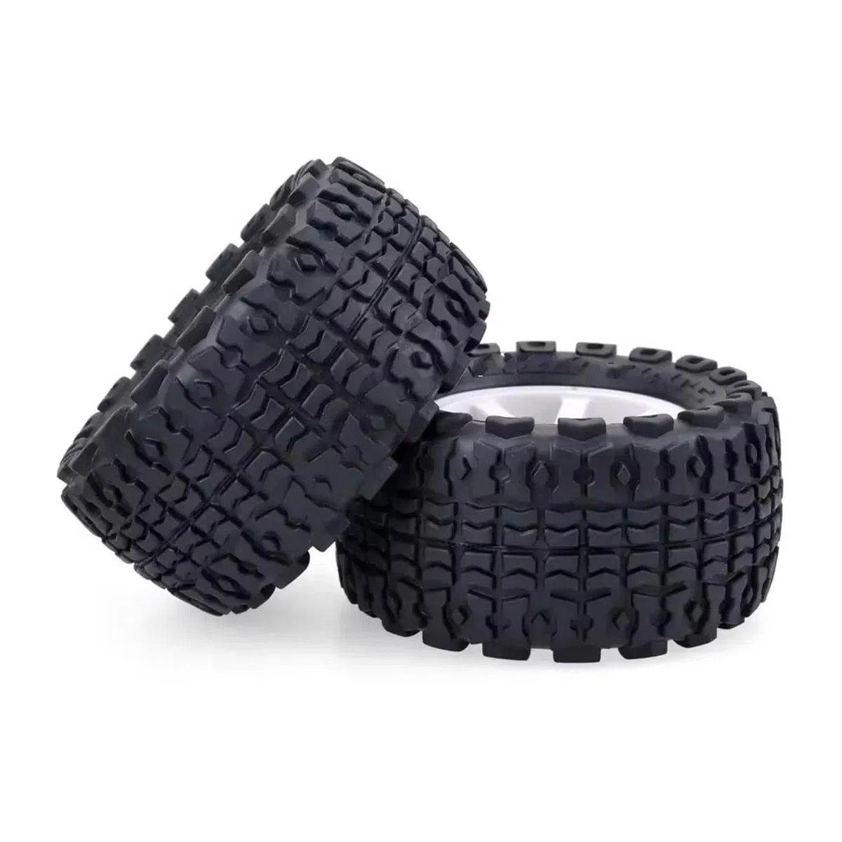 RC Pneus Jante Compatible avec Traxxas pour Truggy 4 Pièces 110 Mm RC Short Course pour Desert Truck Jante Roue Ensemble De Pneus 12 Mm Moyeu Hexagonal pour Voiture 1/10