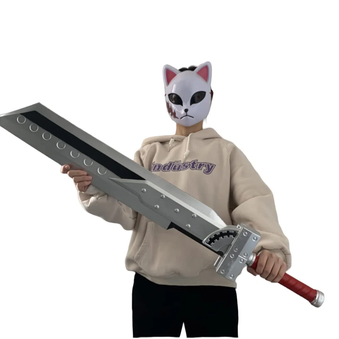 damdos Halloween Cosplay Accessoire Fantasy en Mousse PU, 104 cm Final Fantasy Épée de Cloud Strife Grande Fusion Épée Anniversaire Cadeaux