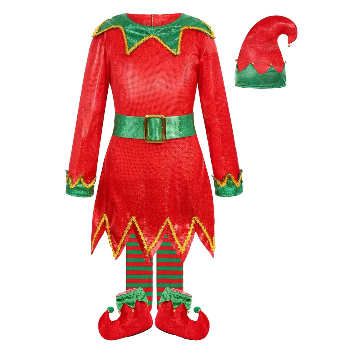 Générique Déguisement Enfant Fille Robe De Fée Verte Pour Noël Et Spectacle Tenue De Lutine Des Bois Déguisement Noël Pour Enfant Enchantée