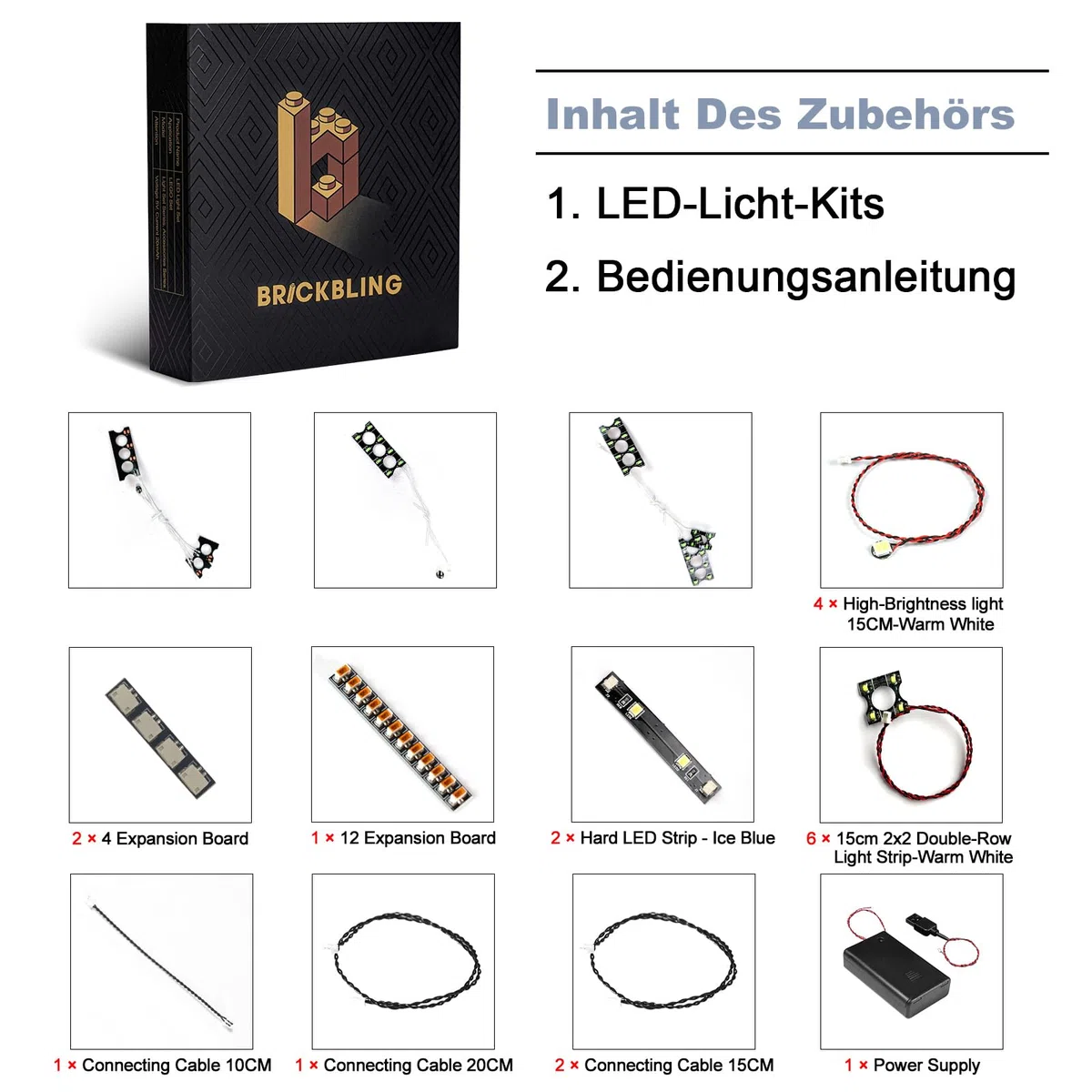 Lot de 95 lampes LED compatibles avec Lego 43025 Nike Air Max (pas de modèle) - Kit d'éclairage décoratif compatible avec Lego Nike Air Max - 95 blocs de construction