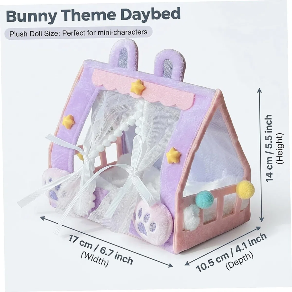 Berceau et lit de poupée pour bébé, Tente de poupée Adorable Faite à la Main avec Un Design rêve pour Exposition poupées, Jouet Berceau Miniature Confortable pour Accessoires Maison po