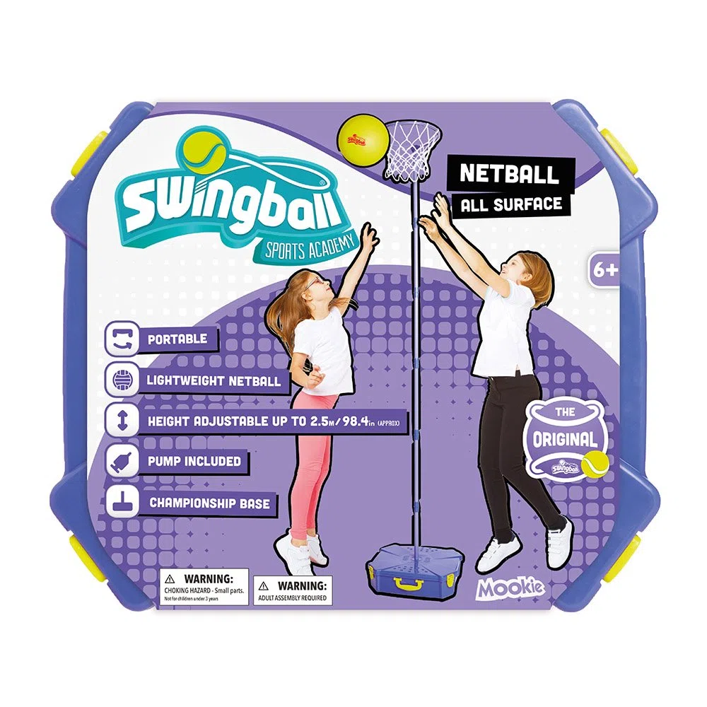 Swingball All Surface Netball | Jeu pour Les Enfants | S'entraîner dans Le Jardin | S'amuser en Plein Air