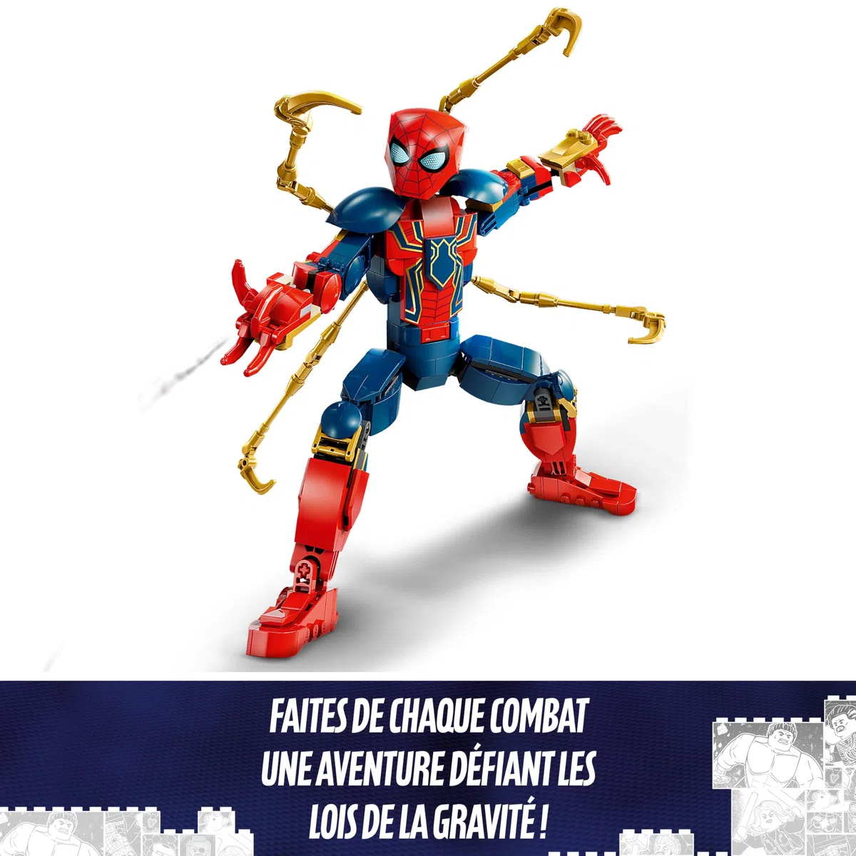 LEGO | Marvel Figurine d'Iron Spider-Man à Construire Jeu de Rôle pour Garçons et Filles dès 8 Ans, Idée Cadeau pour Enfant Fan de Spiderman et Avengers 76298