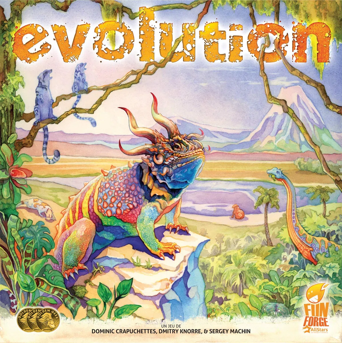 Funforge Asmodee - Evolution - Jeu de Société pour Adultes et Enfants dès 12 Ans - Univers Préhistorique - Guidez Vos Espèces À Travers Les Âges - 2 À 6 Joueurs - 60 Min - Version Française