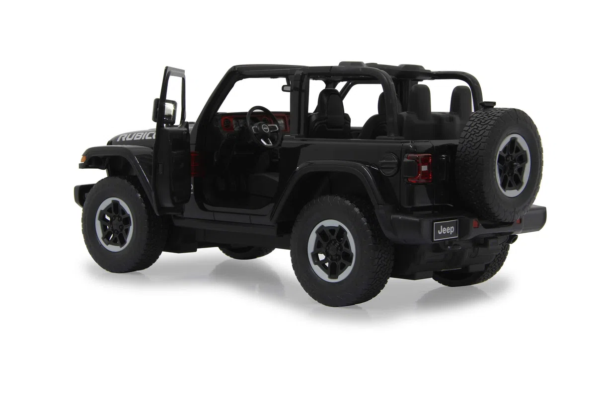 JAMARA 405180 – Jeep Wrangler JL 1:14 Porte Manuelle 2,4 GHz – sous Licence Officielle, jusqu'à 1 Heure de Conduite, Environ 11 km/h, détails Parfaitement recréés, intérieur détaillé, lumière LED,