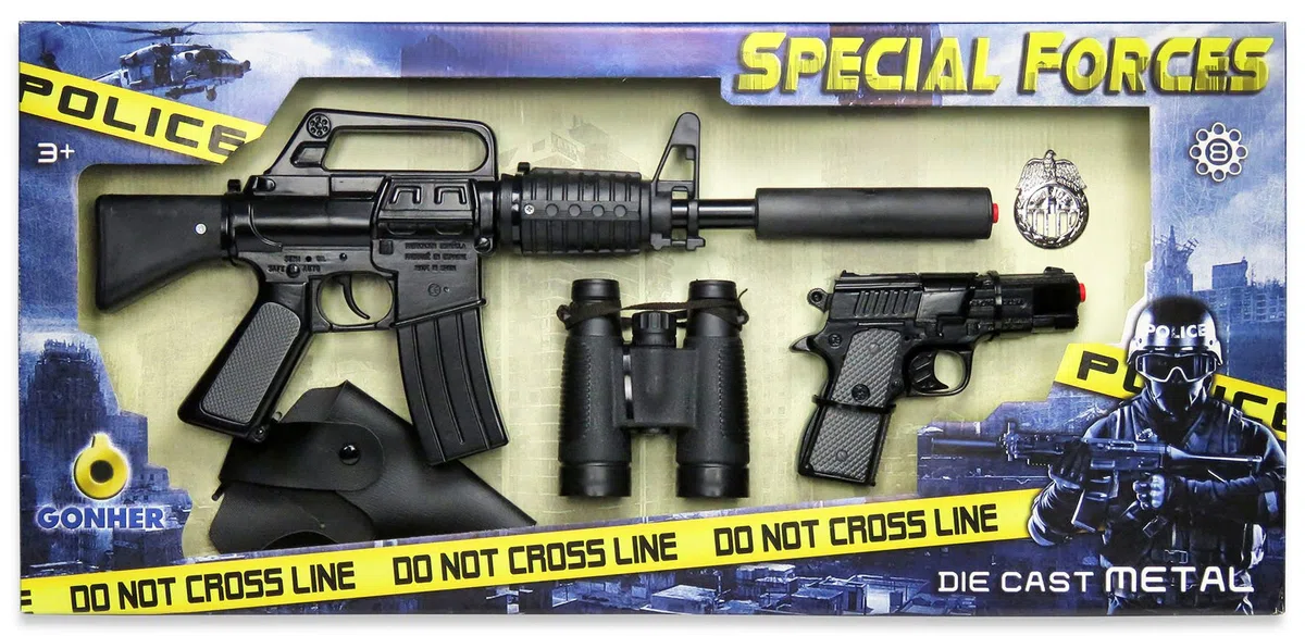 GONHER - 4466 - Jeu De Tir - Set Police - Fusil + Pistolet - Special Force