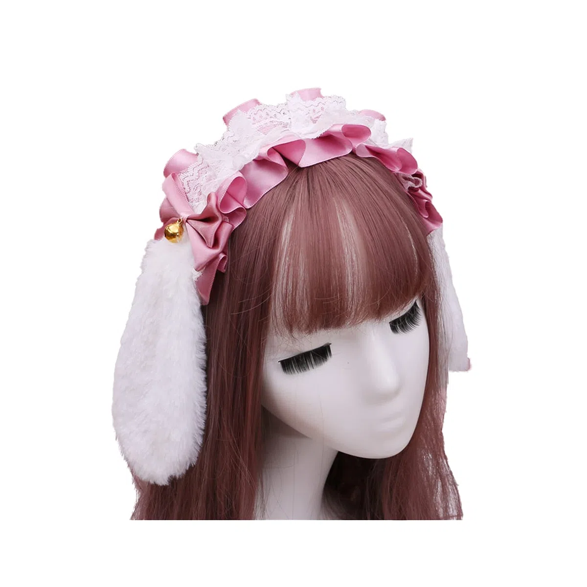Faylay Serre-tête en peluche avec oreilles de lapin pour femme