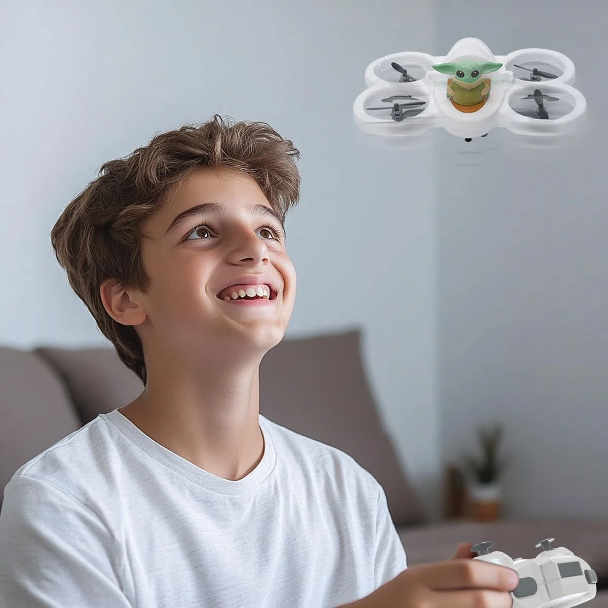 Lexibook, Grogu Hover Pod Radiocommandé, UFO1SWLXB | Véhicule radiocommandé, jouet Star Wars, Blanc/Gris