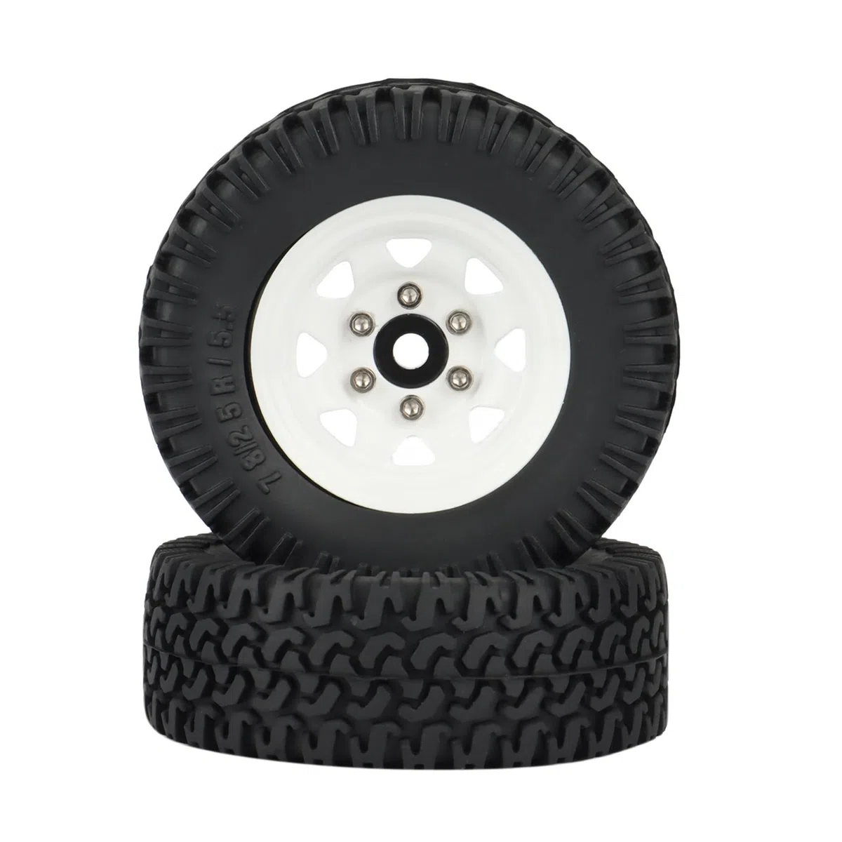 RC Pneus Jante Compatible avec Axial 90069 D90 TF2 pour Tamiya CC01 LC70 pour MST 1/10 RC Crawler Car Lot De 4 Pneus De Jante De Roue À pour Talon en Métal 1,55