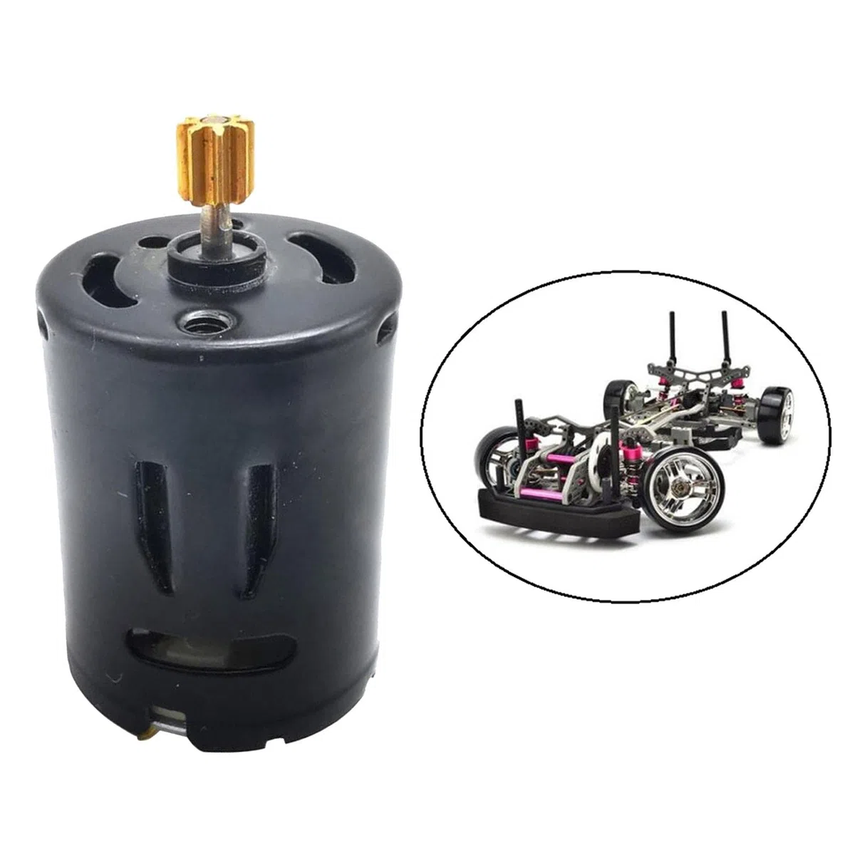 Lot de 5 pièces de moteur RC DC6 V 52000 tr/min 370 haute vitesse pour boîte de vitesses WPL D12, 1 x 3,4 cm
