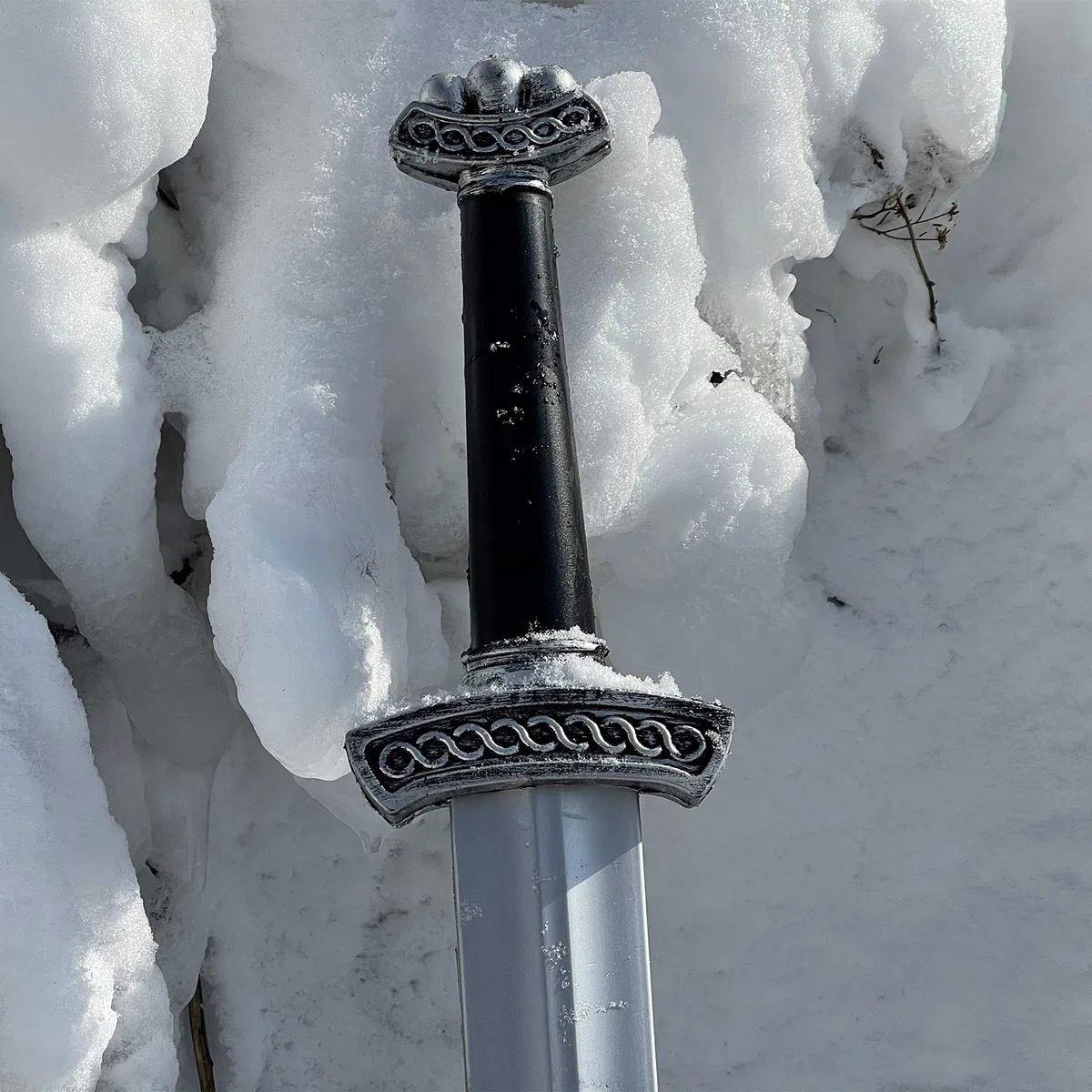 LOOYAR Vikings - Épée médiévale en mousse de polyuréthane - Pour berserker - Chevalier - Guerrier - Jeu de bataille - Halloween - Cosplay - 104,1 cm - Fer noir