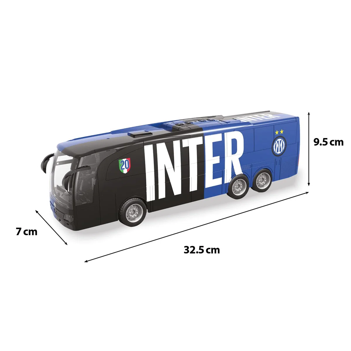 Bus radiocommandé Inter de Mondo Motors, Longueur du modèle 33 cm, Piles Rechargeables incluses, Bus pour Enfants 63856