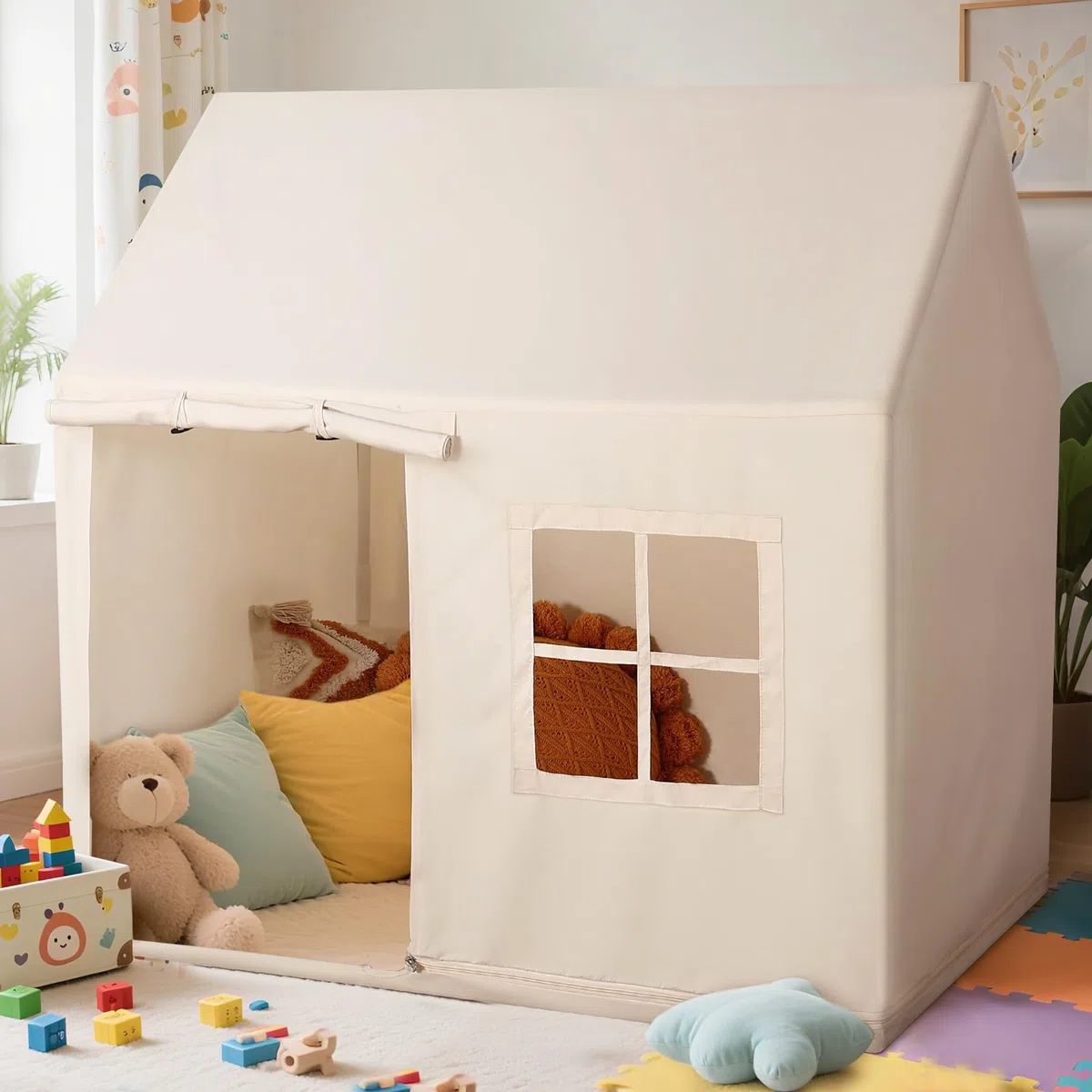 Wilwolfer Tente pour Enfants d'Intérieur, Tente de Jeu pour Tout-Petits - Tente Tipi d'Intérieur pour Filles et Garçons, Maison de Jeu, Cadeau d'anniversaire, Jouets pour Salle de Jeux.