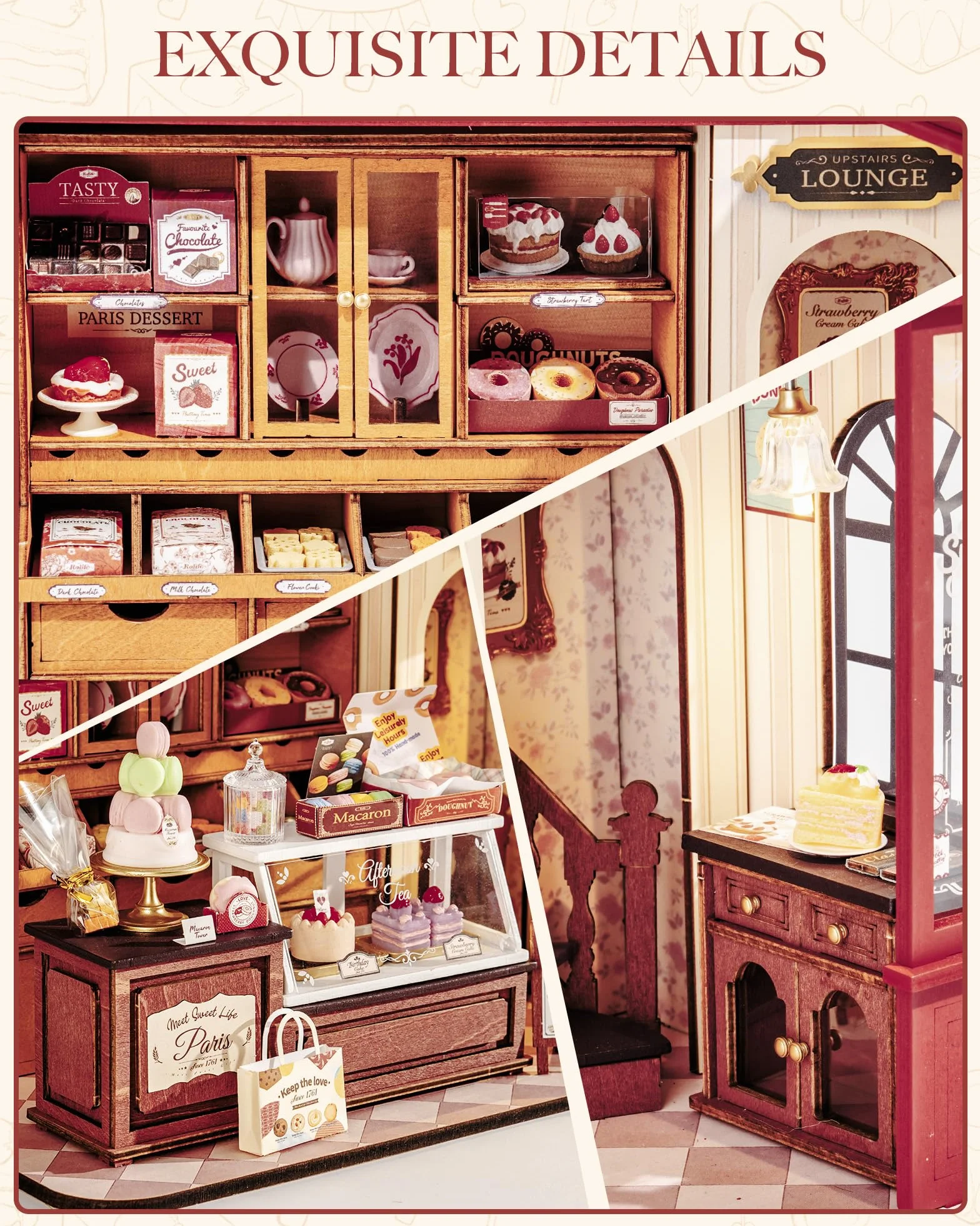 Rolife Miniature Kit pour Adultes Conversation Dessert au Miel Maison de Poupées Miniature Décoration d'Intérieur Kits de Maison à Construire Cadeau d'anniversaire pour Adultes