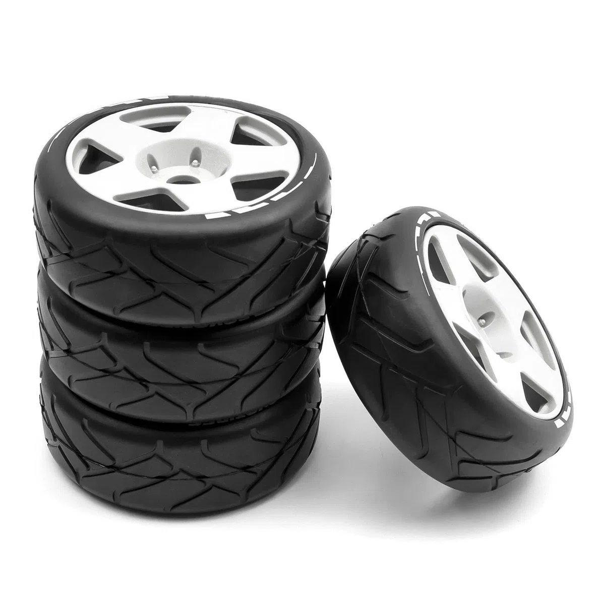 RC Pneus Jante Compatible avec GT pour ARRMA pour TRAXXAS pour LOSI 1/8 Pneus De Dérive De Voiture Télécommandée pour Pneus De Voiture De Course 4 Pièces