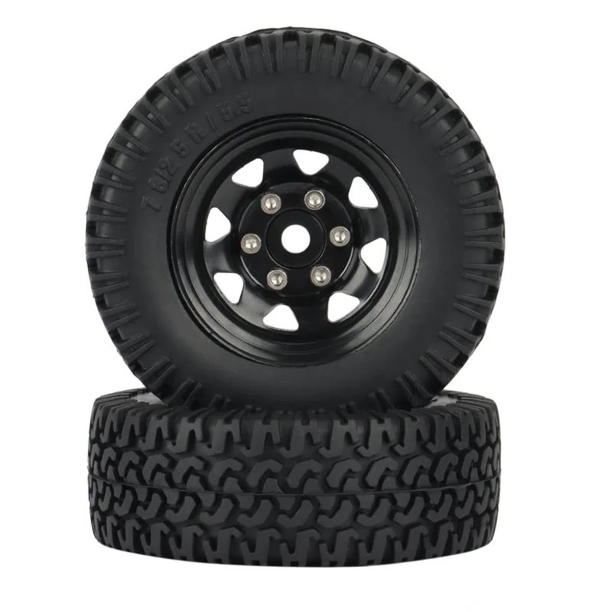 RC Pneus Jante Compatible avec Axial Jr 90069 D90 TF2 pour Tamiya CC01 LC70 pour MST 1/10 RC Crawler Car Lot De 4 Pneus De Jante De Roue À pour Talon en Métal 1,55