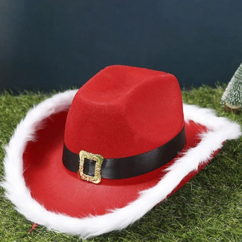 Toyvian Chapeau de Noël Bonnet de Père Noël Barbe Lunettes Déguisement Accessoires Fête