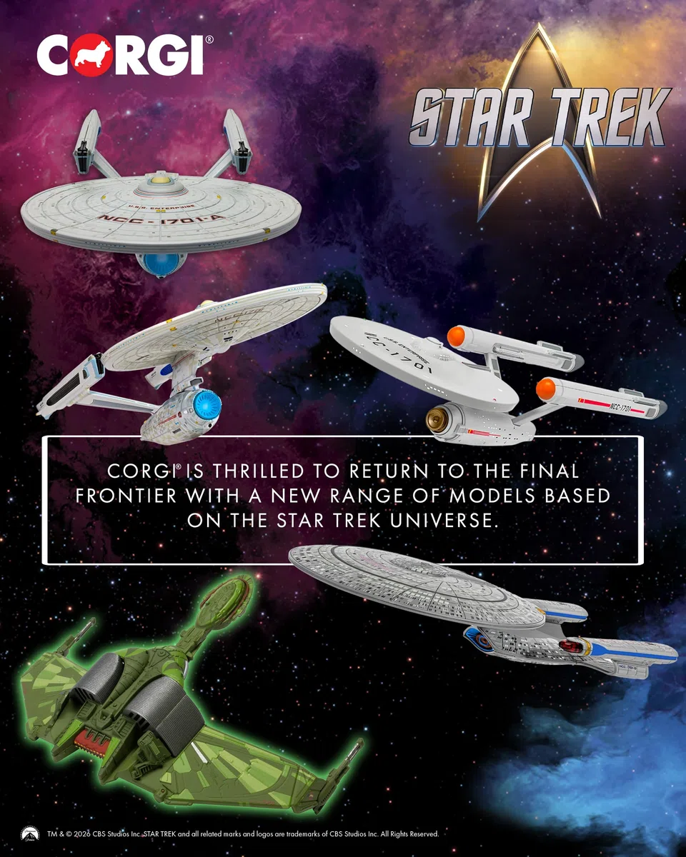 Corgi CC96612 Star Trek Klingon Oiseau de Proie « HMS Bounty » modèle moulé sous Pression avec Support de présentation – Star Trek IV : The Voyage Home Réplique détaillée du modèle de Navire, modèles