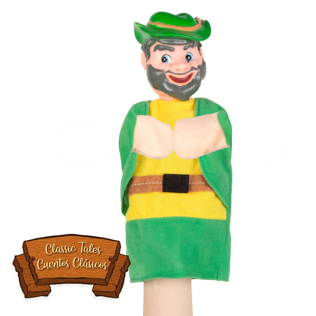 COLORBABY Cucu Show 39170 Ensemble théâtre de marionnettes Petit Chaperon Rouge, 4 marionnettes Personnages 25 cm du Conte, matériaux Doux et sûrs, Jouets pour Enfants, pour Jouer en Groupe ou Passer
