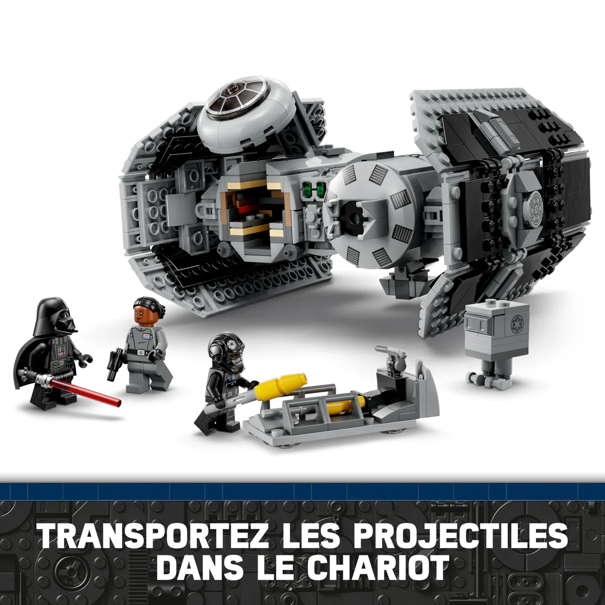 LEGO Star Wars 75347 Le Bombardier TIE - Jeu de Construction - Maquette de Vaisseau Spatial - Figurine & Minifigurine Dark Vador avec Sabre Laser - Cadeau Garçon 9 Ans