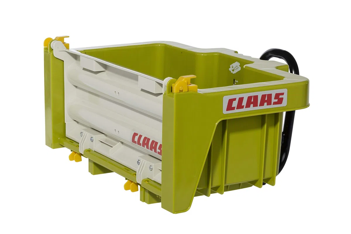 Rolly Toys 408924 RollyBox Claas Sac de transport pour tracteur à pédale (enfants de 3 à 10 ans, bac basculant, hayon amovible), Vert Clair