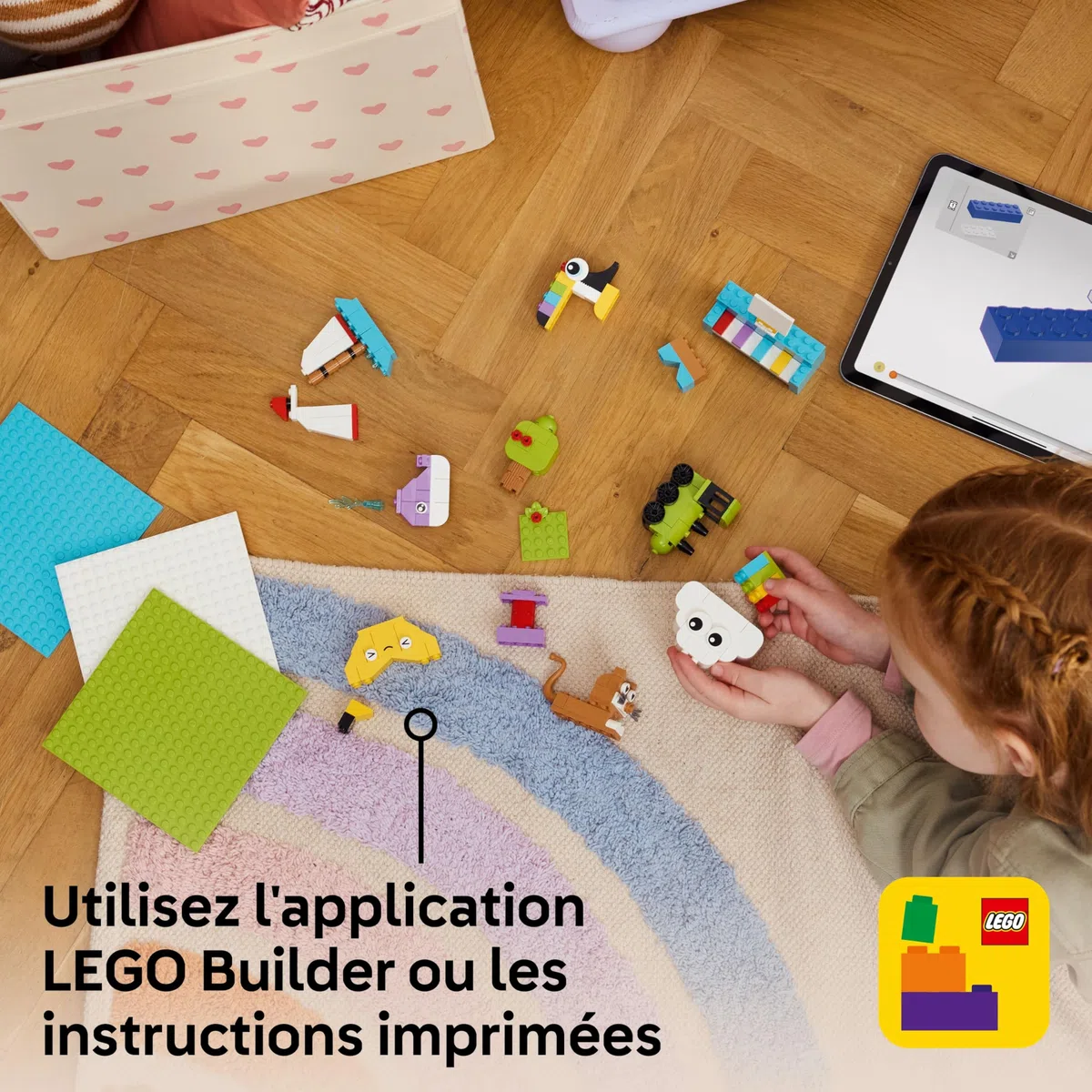 LEGO Classic La boîte créative pour Construire et Jouer - Jeu de Construction avec Briques colorées - Options Dont Une Maison, Un Chien ou Un Camion - Cadeau pour garçon ou Fille dès 5 Ans 11044