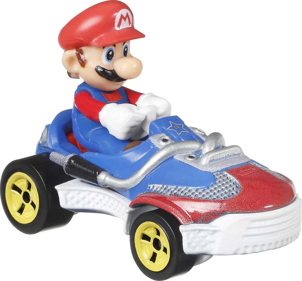 Hot Wheels Mario Kart Coffret 4 Mini-véhicules Yoshi, Peach, Mario et Maskass échelle 1:64, inspiré par Les Voitures du Jeu, Jouet pour Enfant, GWB38