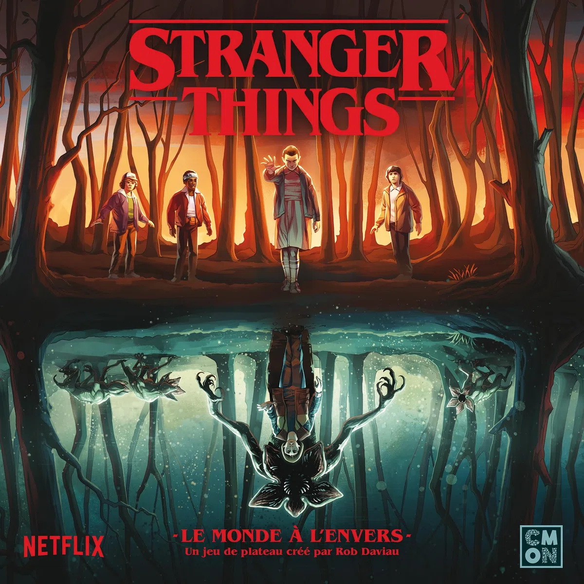 Asmodee Cmon Stranger Things : Le Monde à l’Envers - Jeux de société - Jeux de Plateau - Jeux de Figurines - Jeux coopératif à partir de 12 Ans - 2 à 4 Joueurs - Version française