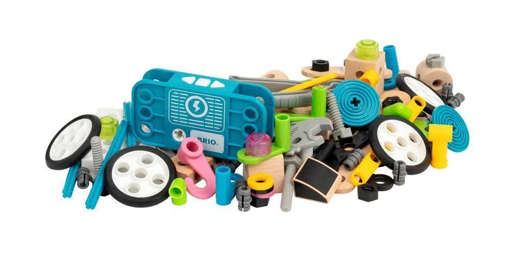 BRIO Builder - 34591 - Coffret Builder et Moteur - 120 pièces - Jeu de construction STEM -Créations libres ou guidées - Pour garcons et filles à partir de 3 ans