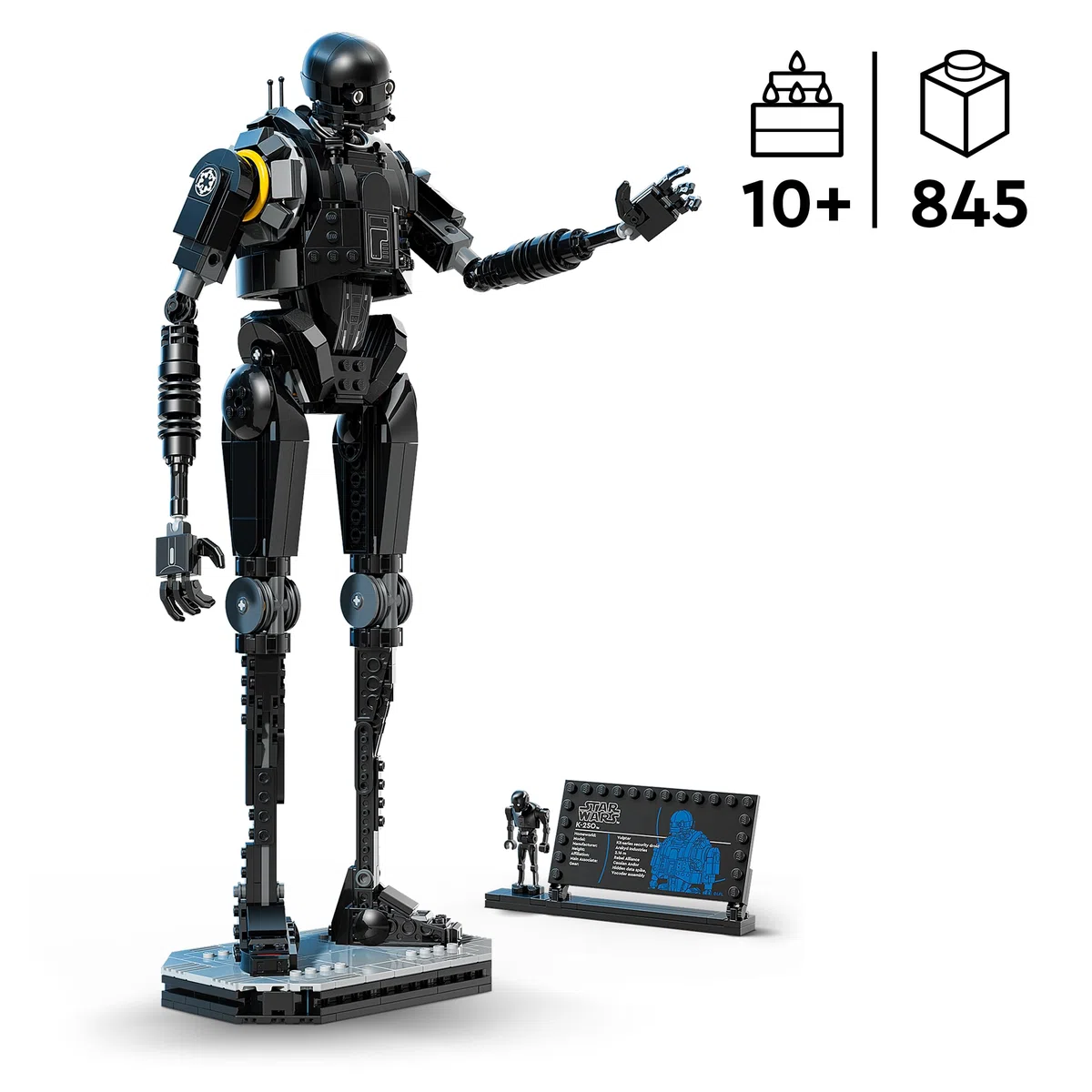 LEGO Star Wars : Andor 75434 K-2SO Le Droïde de Sécurité - Figurine Articulée - Jeu de Construction à Exposer - Maquette Collector avec Plaque - Cadeau pour Garçon, Fille ou Adulte Fan de la Série TV
