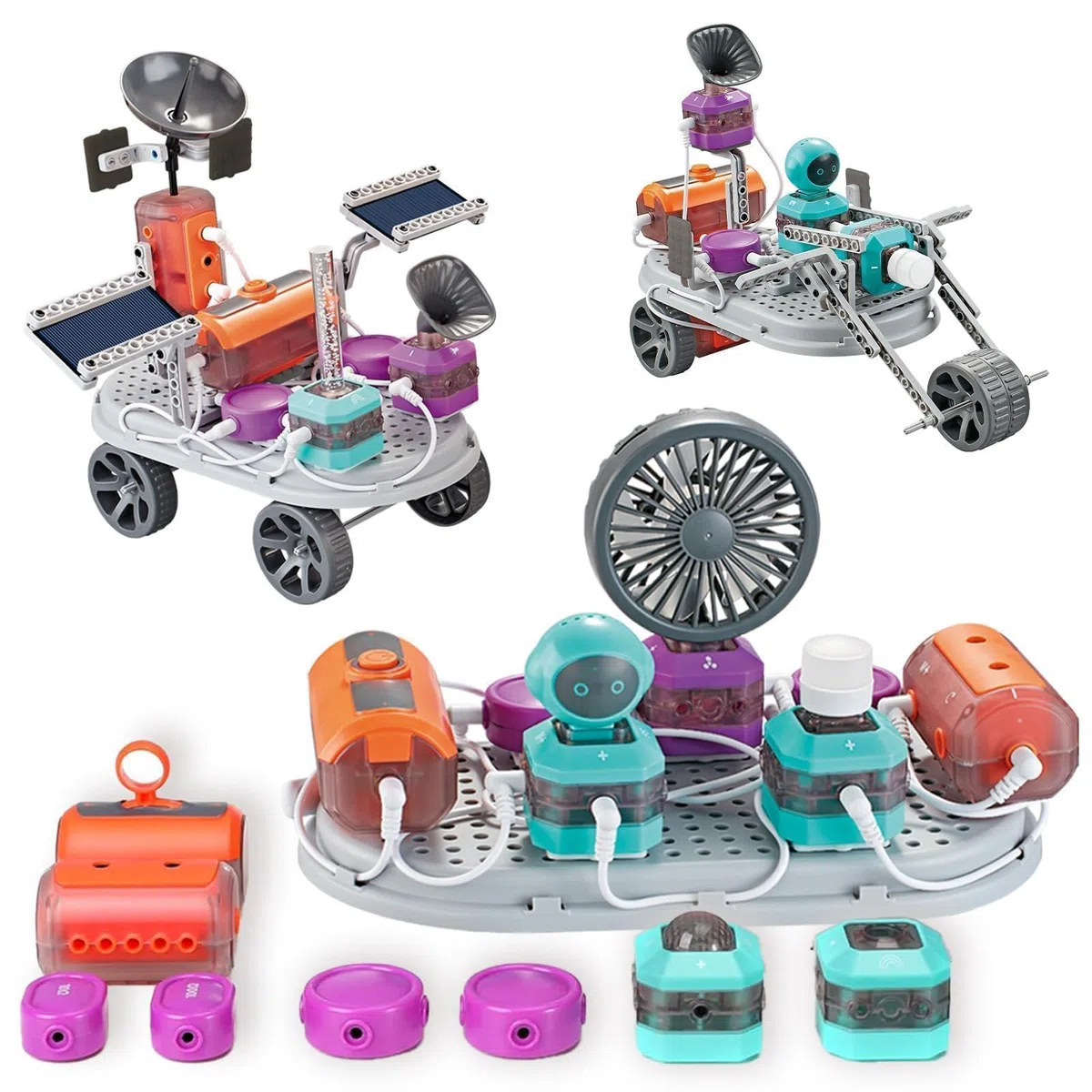 Kit Électronique STEM 8 Ans+ | 110 Expériences & 201 Pièces avec Micro/Infrarouge/Capteur Lumière | 15 Modèles 3D & Guide | Jeu Physique et Électrotechnique pour Enfants