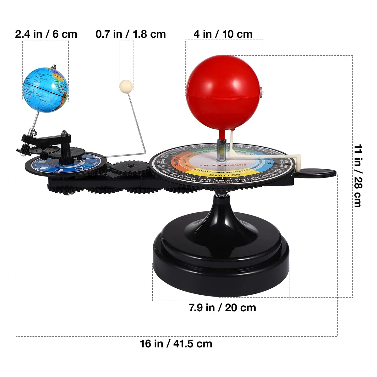 ULTECHNOVO Kit de modèle de système Solaire planétarium - Modèle Soleil, Terre, Lune, orbitale - Outil pédagogique - Kit d'expériences scientifiques pour Enfants et Tout-Petits - 1 pièce