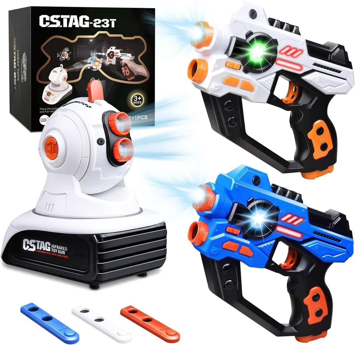 Pistolet Laser avec Projecteur, Jeu de Laser Tag Multi-Play pour Les Adolescents et Les Filles Jouet Blaster pour l'intérieur et l'extérieur pour Adultes Enfants Ages 3-12