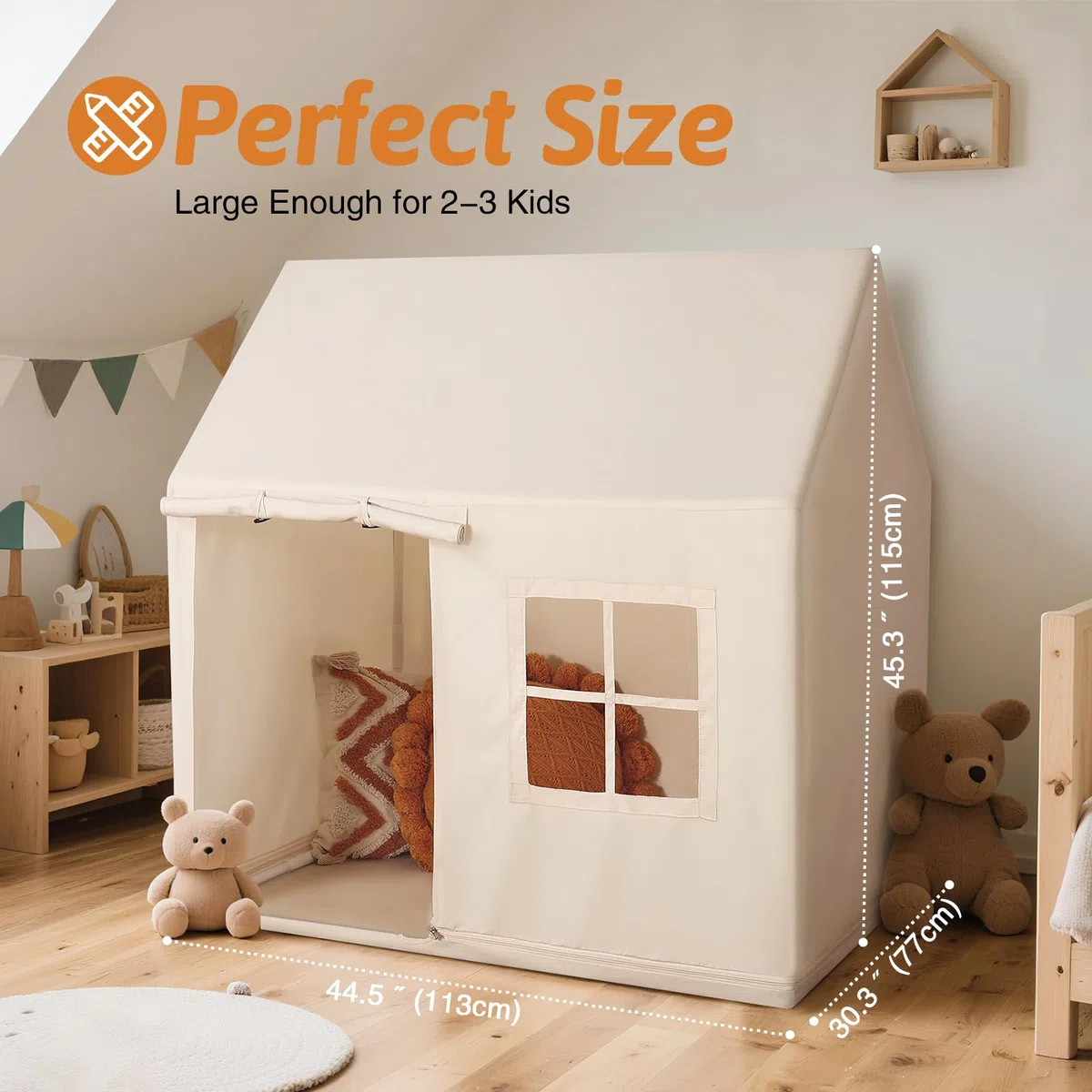 Wilwolfer Tente pour Enfants d'Intérieur, Tente de Jeu pour Tout-Petits - Tente Tipi d'Intérieur pour Filles et Garçons, Maison de Jeu, Cadeau d'anniversaire, Jouets pour Salle de Jeux.