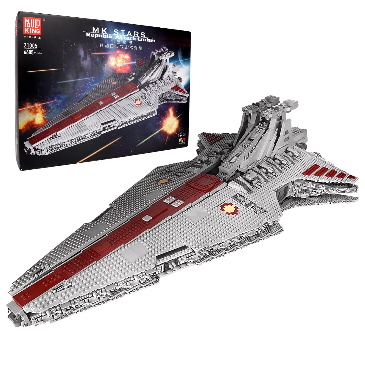 QLJBFU Modèle Super Star Destroyer, Jouet de Construction de croiseur d'attaque de la Classe Venator, 6685+ pièces à Collectionner, modèle de Jouet à Construire pour Cadeaux, Construire et Jouer Un