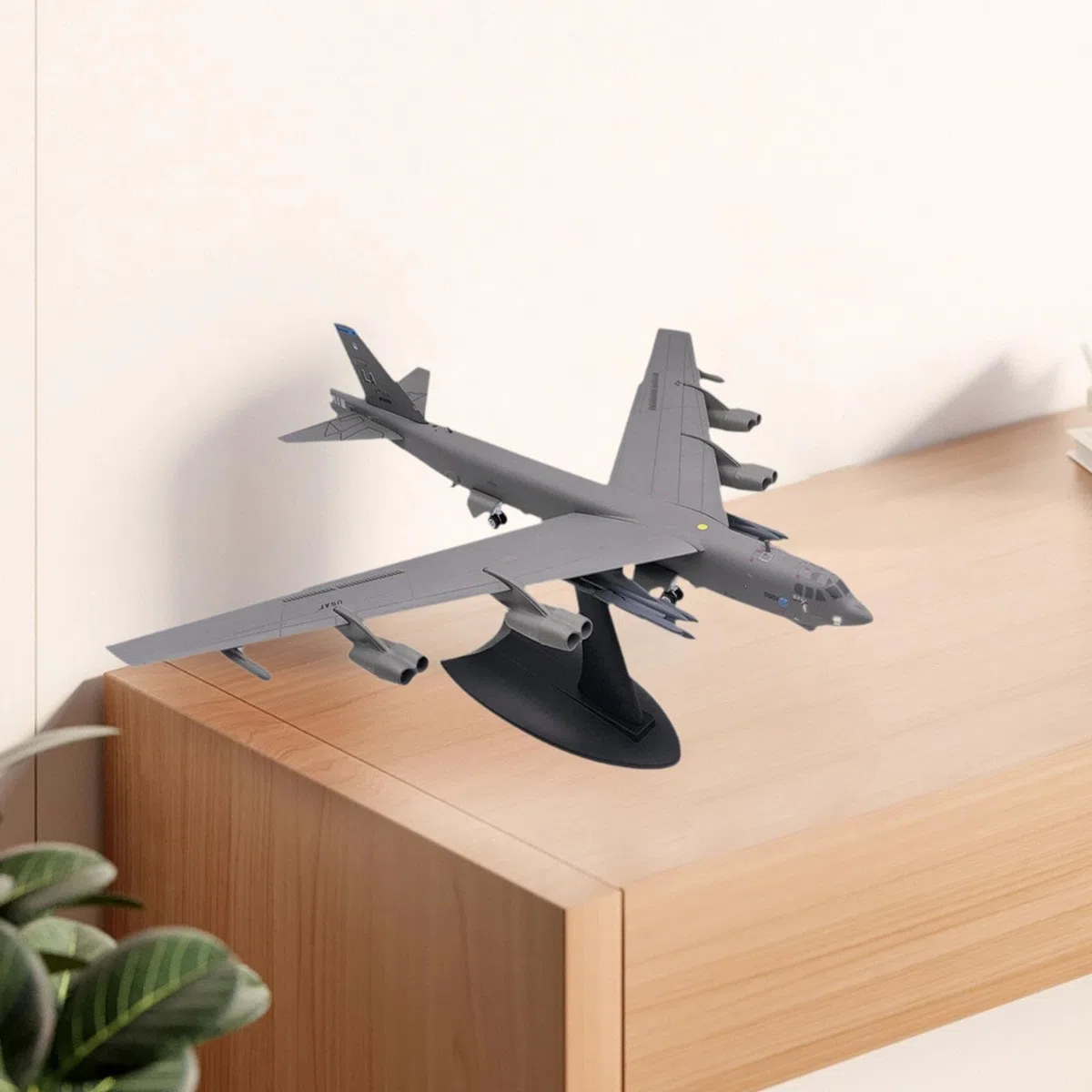 Maquette d'avion de Chasse B52 à L'échelle 1:200, Objet de Collection, Souvenir avec Socle. Modèle Réduit en Métal Moulé sous Pression, Idéal