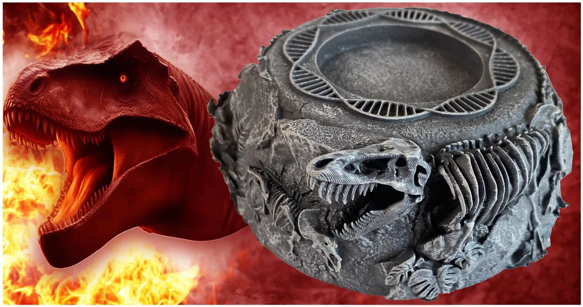 Jurassic Base Decor | Themen-Briefbeschwerer | Harzständer für Dinosaurier-Sammlerstücke | Detaillierte Skelette, DNA-Motiv & Mehr | Basis für Mücken in Bernstein und Fossil Sammlerstücke |_AB