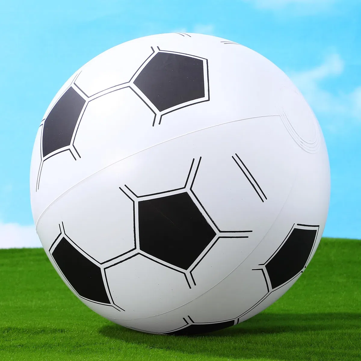 Lot de 15 Ballons de Football Gonflables en PVC Réutilisables et Résistants Ambiance Estivale aux Jeux de Plage et Fêtes