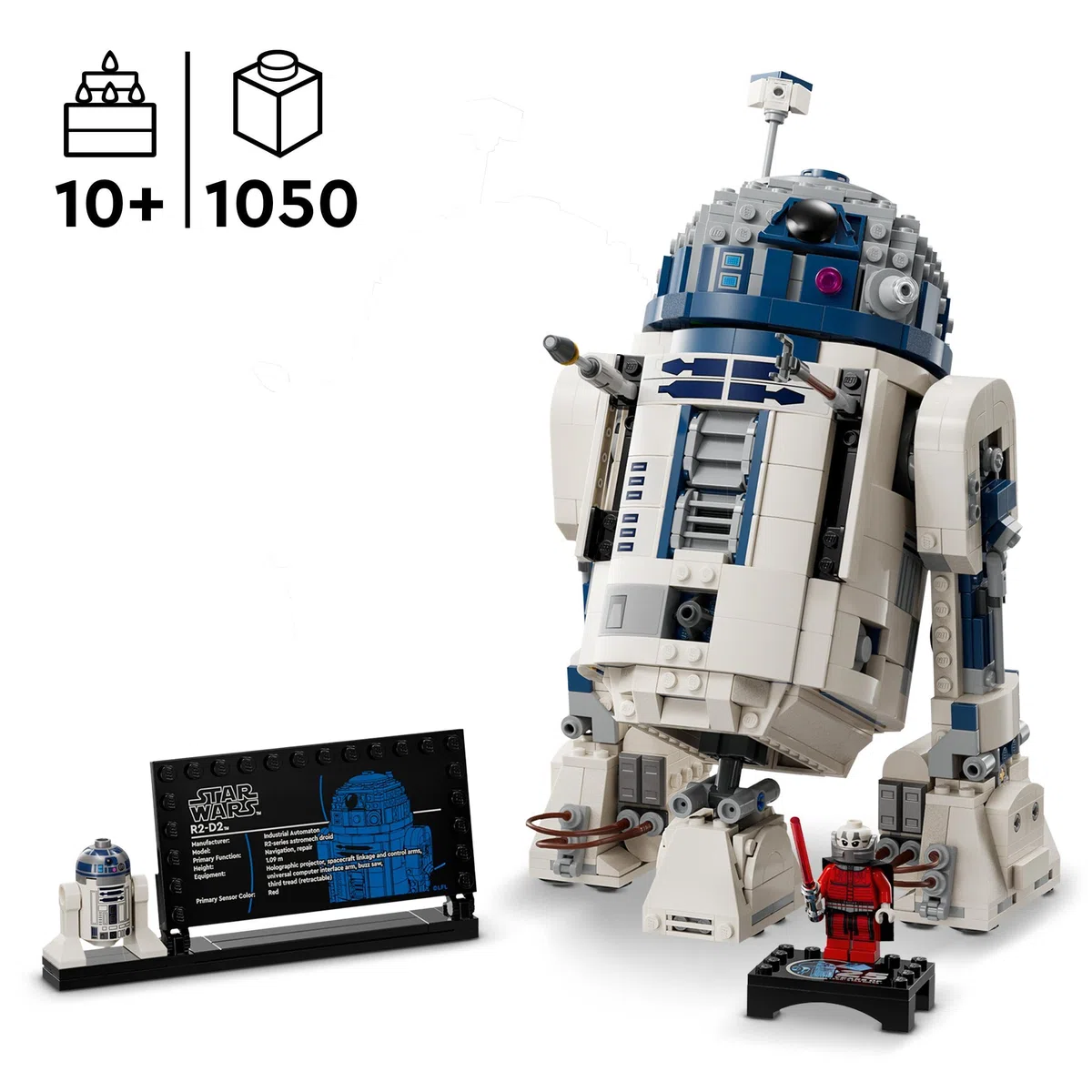 LEGO Star Wars 75379 R2-D2 - Jeu de Construction & Décoration - Figurine de Droïde avec Tête Rotative, Périscope & Outils - Minifigurine de Dark Malak - Cadeau pour Garçon dès 10 Ans ou Fans Adultes