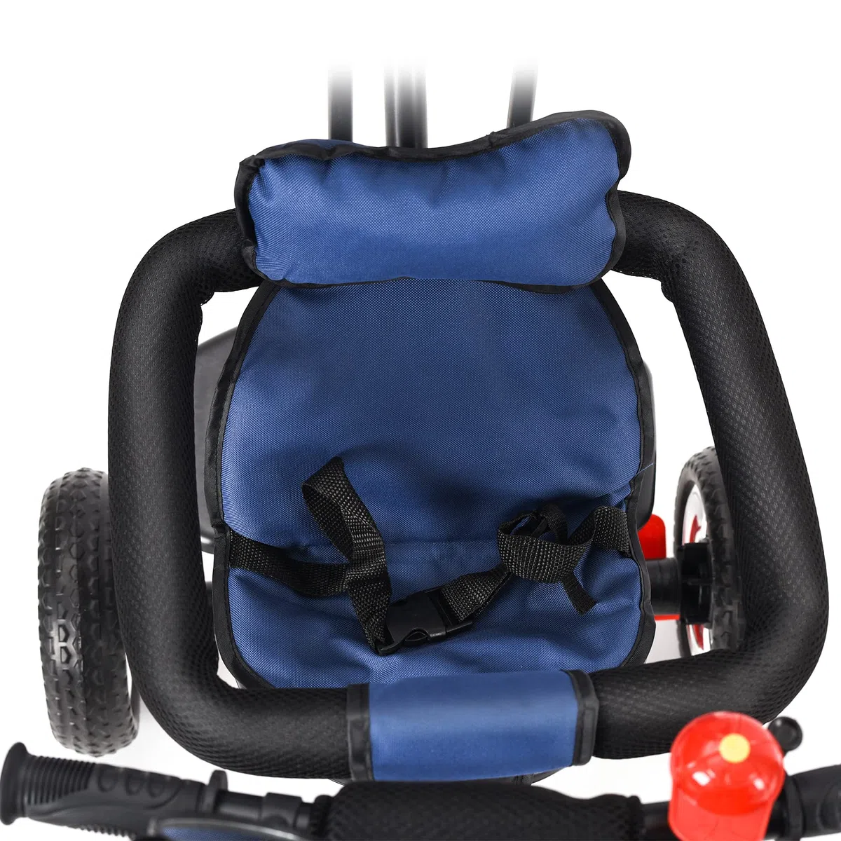 Tricycle Enfants évolutif Canne et Pare-Soleil Pliable Amovible Sacoche et Panier Acier Tricycle Enfant Évolutif, Vélo, Accessoires, jusqu'à 5 Ans (4 en 1 (Bleu Foncé))