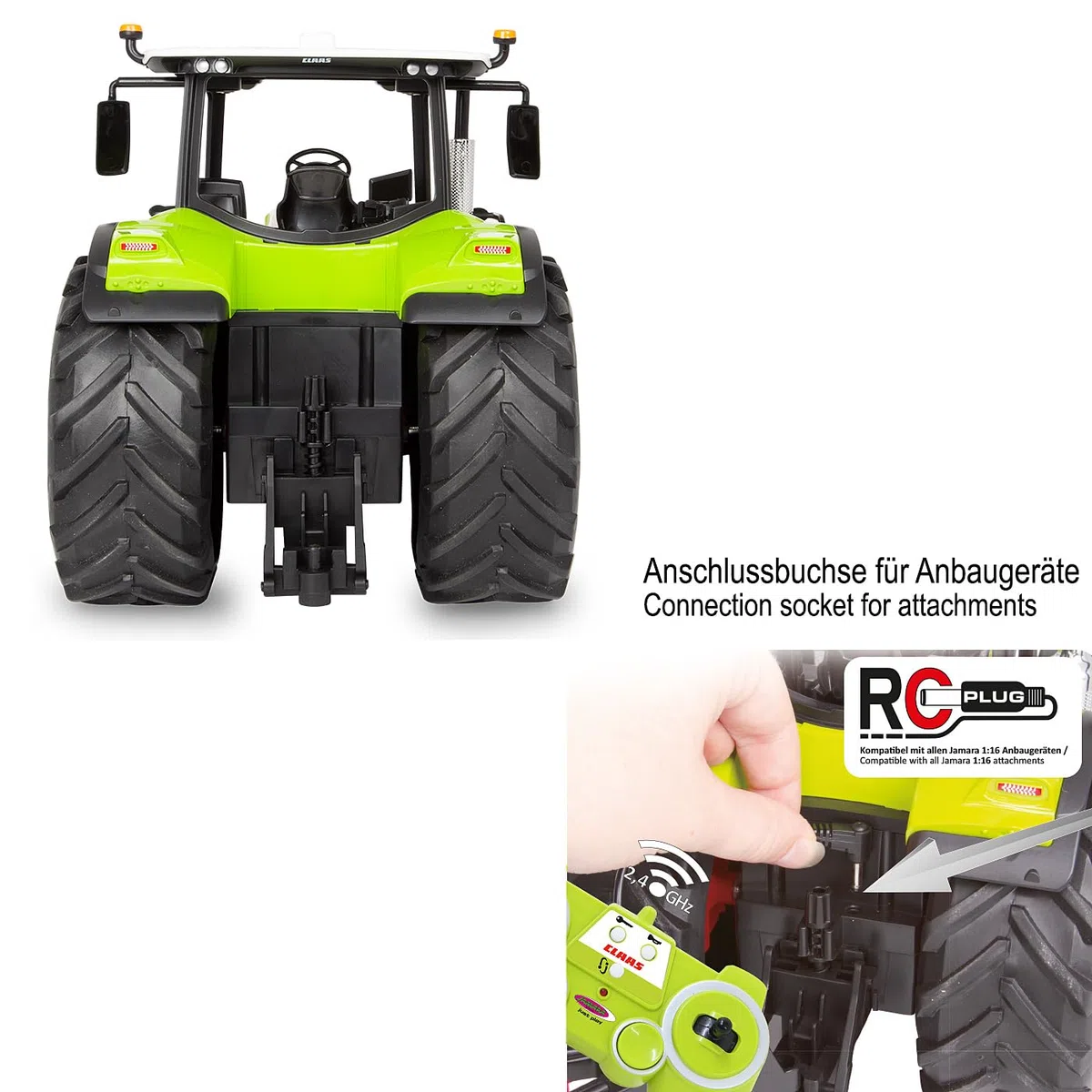 JAMARA 405350 Claas Arion 660 1:16 2,4 GHz – Jouet Tracteur télécommandé, Tracteur RC pour Enfants, Cadeau pour Enfants, Design détaillé, Son Moteur, Mode démonstration