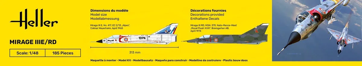 heller Starter Kit Mirage IIIE-O-R-RD-EE-EA - 1:48e