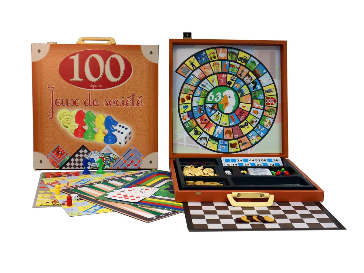 Ferriot Cric SA - Jeu de société - Mallette 90 Jeux 4 years to 18 years, Brun