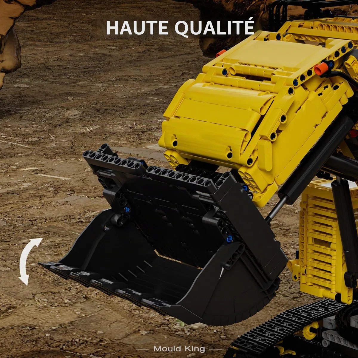 Mould King 17070 Technologie Télécommande Excavatrice Kit Excavatrice Avec Moteur Excavatrice Sur Chenilles Bloc De Construction Grue Clip Block Cadeaux Jouets Pour Adultes Et Adolescents(4767 Pièces)