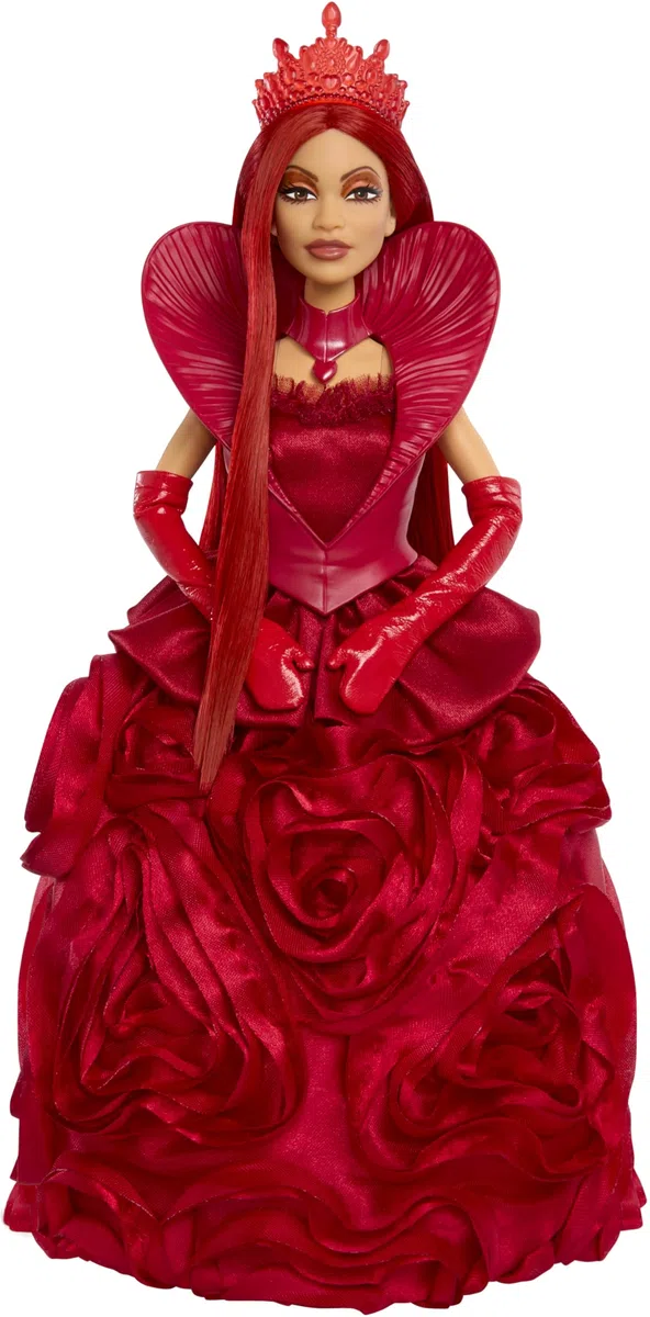 Mattel Disney Descendants : The Rise of Red Poupée Reine de Cœur avec robe royale et accessoires inspirés du film, inclut un socle pour poupée, HWV09