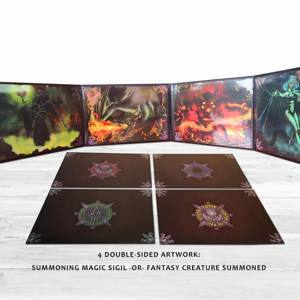 Summoning Dungeon Master Screen | ÉCRAN Polyvalent, Personnalisable, Dry-Erase, pour Les Jeux DE RÔLE