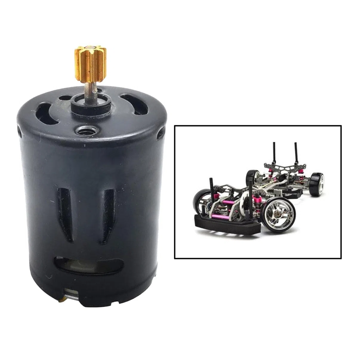 Lot de 5 pièces de moteur RC DC6 V 52000 tr/min 370 haute vitesse pour boîte de vitesses WPL D12, 1 x 3,4 cm